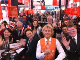 group presentation at the Holland stand